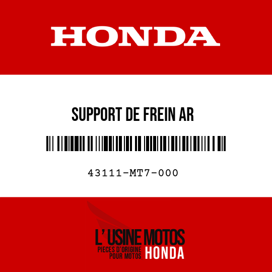 image de 43111-MT7-000 SUPPORT DE FREIN AR