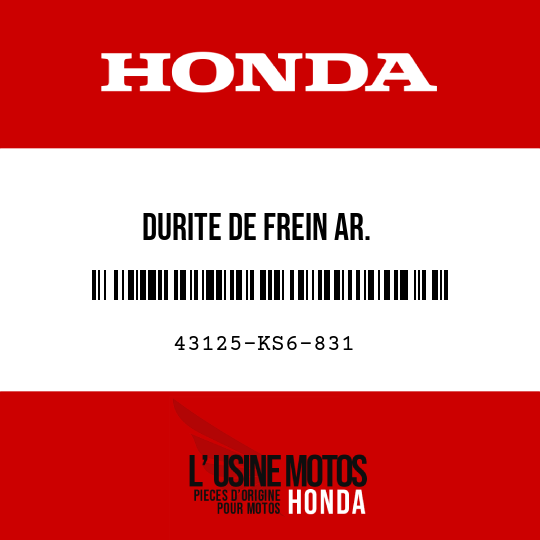 image de 43125-KS6-831 DURITE DE FREIN AR.