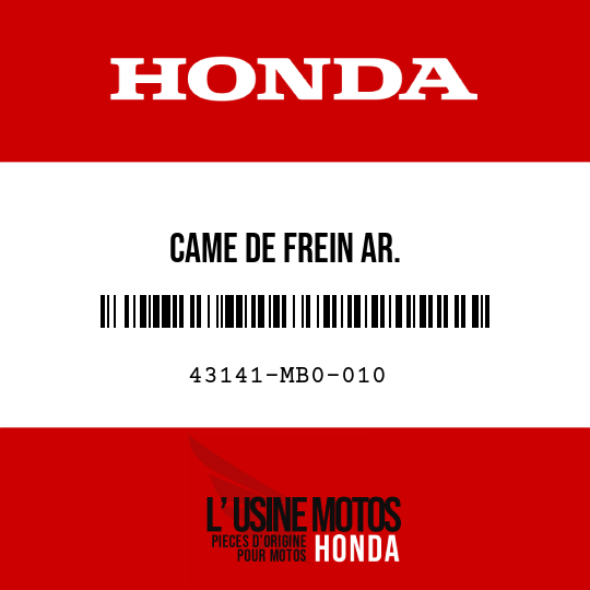 image de 43141-MB0-010 CAME DE FREIN AR.