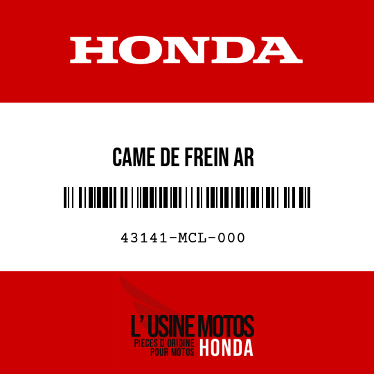 image de 43141-MCL-000 CAME DE FREIN AR
