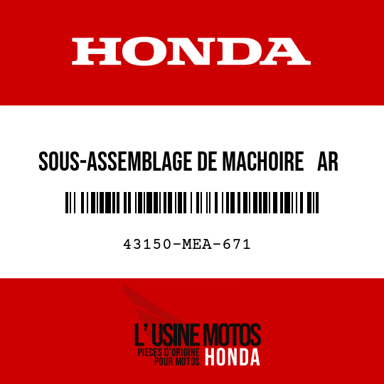 image de 43150-MEA-671 SOUS-ASSEMBLAGE DE MACHOIRE   AR