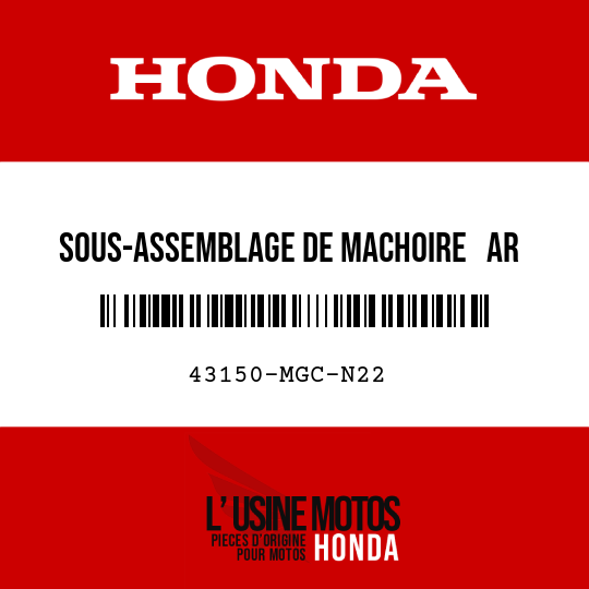 image de 43150-MGC-N22 SOUS-ASSEMBLAGE DE MACHOIRE   AR (NISSIN)