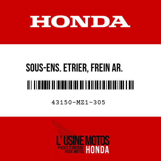 image de 43150-MZ1-305 SOUS-ENS. ETRIER, FREIN AR.