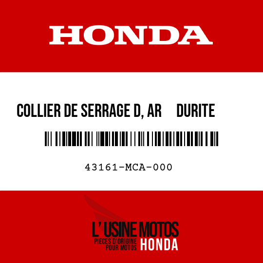 image de 43161-MCA-000 COLLIER DE SERRAGE D, AR     DURITE DE FREIN