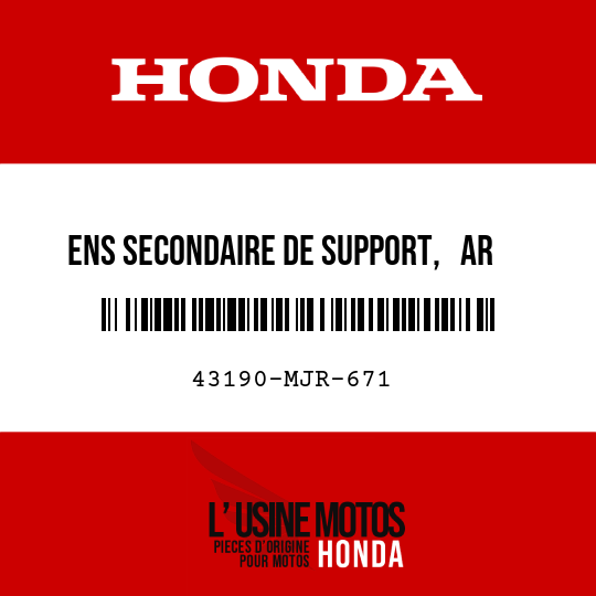 image de 43190-MJR-671 ENS SECONDAIRE DE SUPPORT,   AR