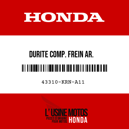 image de 43310-KRN-A11 DURITE COMP. FREIN AR.