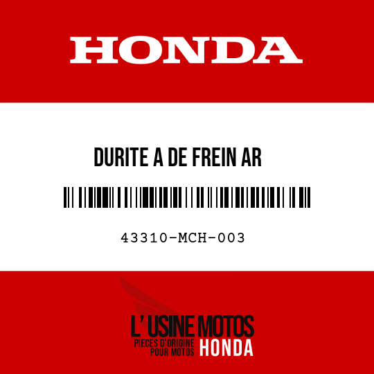 image de 43310-MCH-003 DURITE A DE FREIN AR