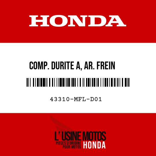 image de 43310-MFL-D01 COMP. DURITE A, AR. FREIN