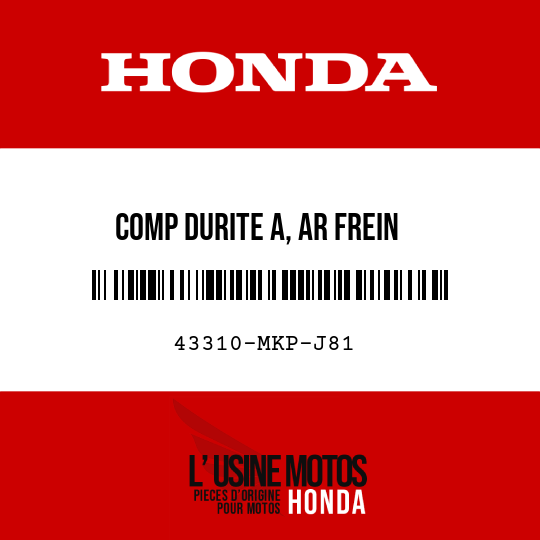 image de 43310-MKP-J81 COMP DURITE A, AR FREIN