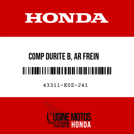 image de 43311-K0Z-J41 COMP DURITE B, AR FREIN