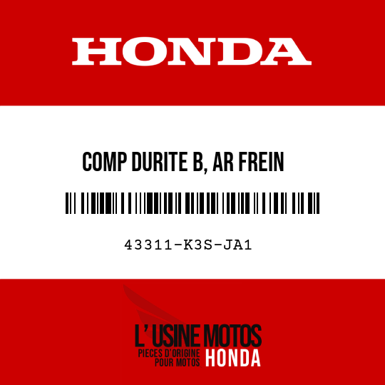 image de 43311-K3S-JA1 COMP DURITE B, AR FREIN
