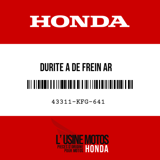 image de 43311-KFG-641 DURITE A DE FREIN AR