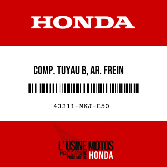 image de 43311-MKJ-E50 COMP. TUYAU B, AR. FREIN