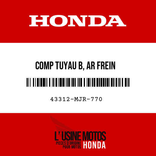 image de 43312-MJR-770 COMP TUYAU B, AR FREIN