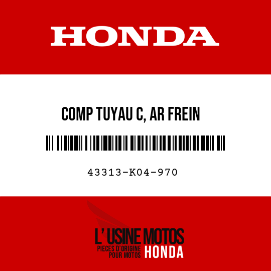 image de 43313-K04-970 COMP TUYAU C, AR FREIN