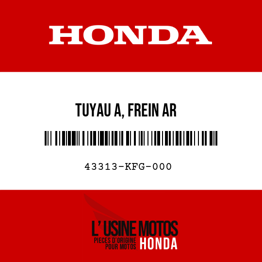 image de 43313-KFG-000 TUYAU A, FREIN AR