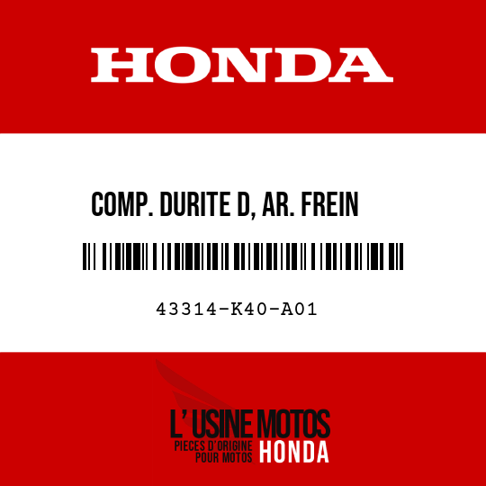 image de 43314-K40-A01 COMP. DURITE D, AR. FREIN