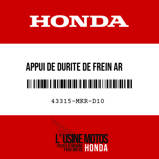 image de 43315-MKR-D10 APPUI DE DURITE DE FREIN AR