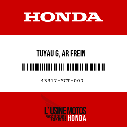 image de 43317-MCT-000 TUYAU G, AR FREIN