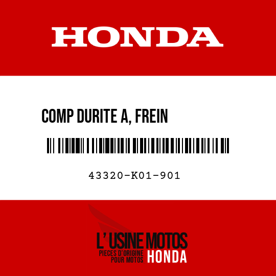 image de 43320-K01-901 COMP DURITE A, FREIN         AUXILIAIRE