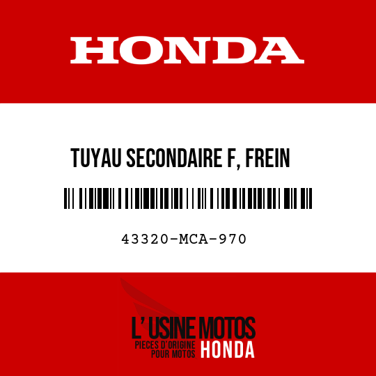 image de 43320-MCA-970 TUYAU SECONDAIRE F, FREIN