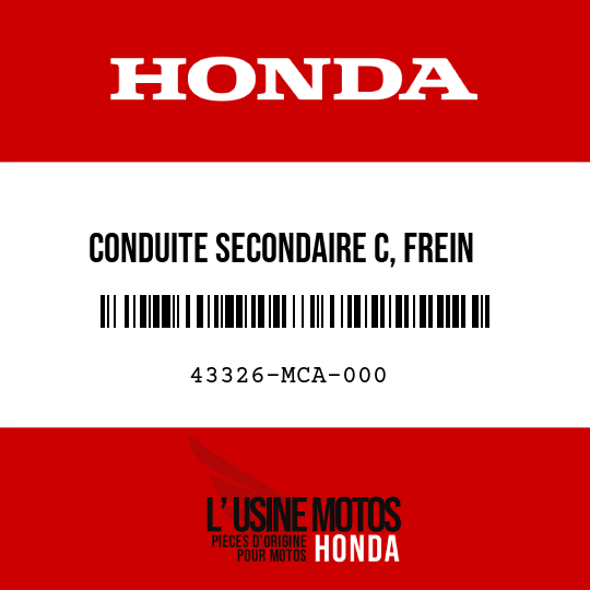 image de 43326-MCA-000 CONDUITE SECONDAIRE C, FREIN