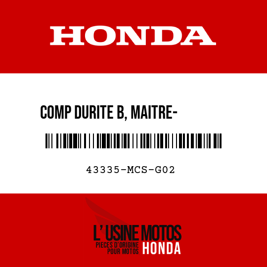image de 43335-MCS-G02 COMP DURITE B, MAITRE-       CYLINDRE SECOND FREIN
