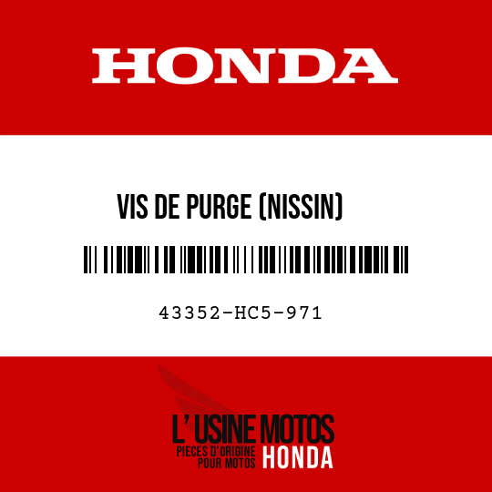 image de 43352-HC5-971 VIS DE PURGE (NISSIN)