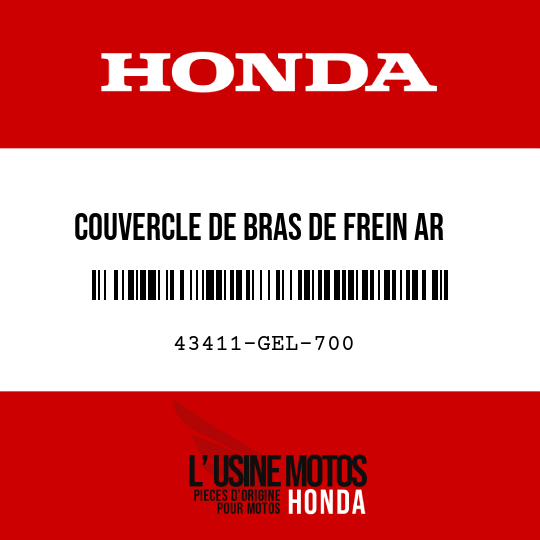 image de 43411-GEL-700 COUVERCLE DE BRAS DE FREIN AR