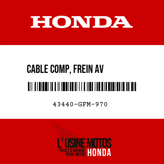 image de 43440-GFM-970 CABLE COMP, FREIN AV        CONNEXION