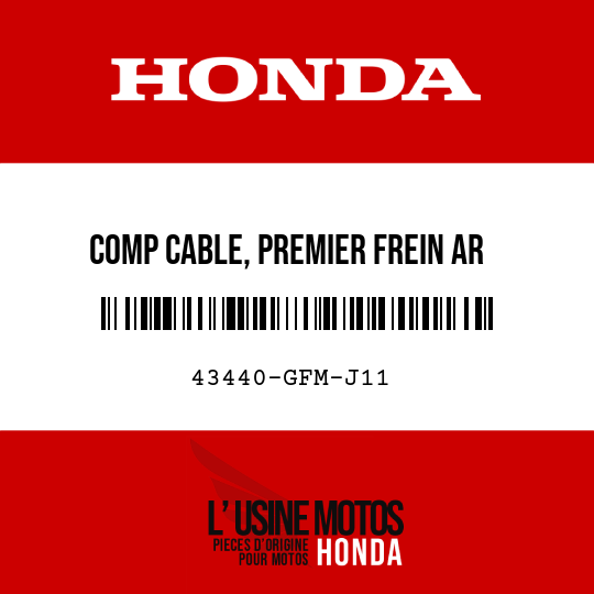 image de 43440-GFM-J11 COMP CABLE, PREMIER FREIN AR