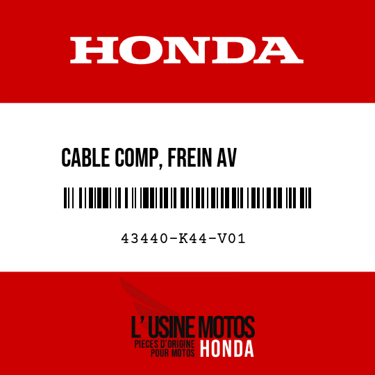 image de 43440-K44-V01 CABLE COMP, FREIN AV        CONNEXION
