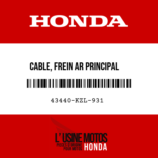 image de 43440-KZL-931 CABLE, FREIN AR PRINCIPAL