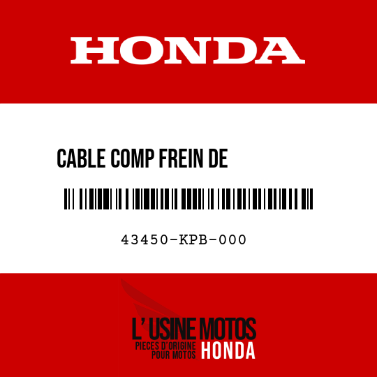 image de 43450-KPB-000 CABLE COMP FREIN DE STATIONNEMENT