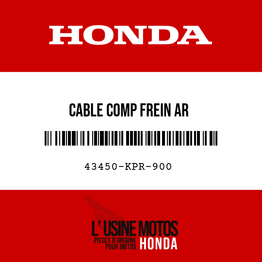 image de 43450-KPR-900 CABLE COMP FREIN AR
