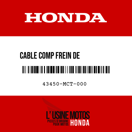 image de 43450-MCT-000 CABLE COMP FREIN DE          STATIONNEMENT