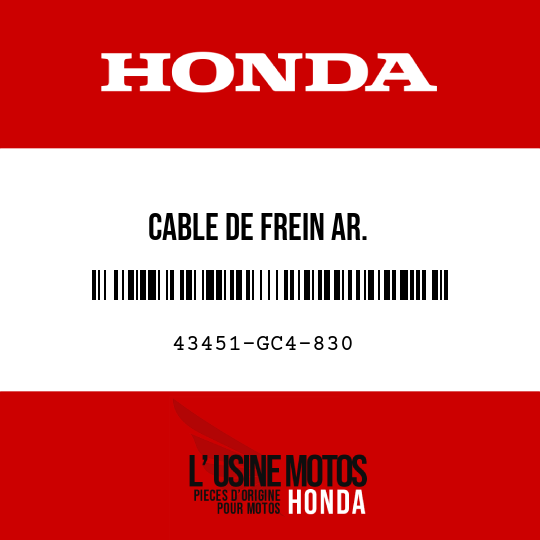 image de 43451-GC4-830 CABLE DE FREIN AR.