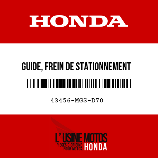 image de 43456-MGS-D70 GUIDE, FREIN DE STATIONNEMENT