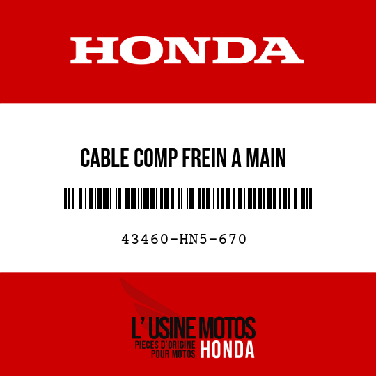 image de 43460-HN5-670 CABLE COMP FREIN A MAIN