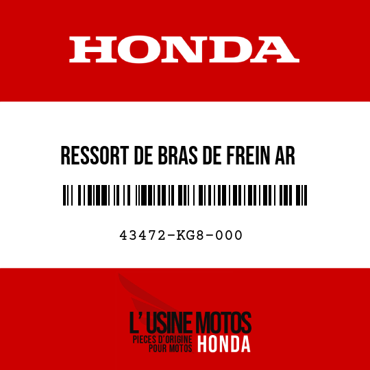 image de 43472-KG8-000 RESSORT DE BRAS DE FREIN AR