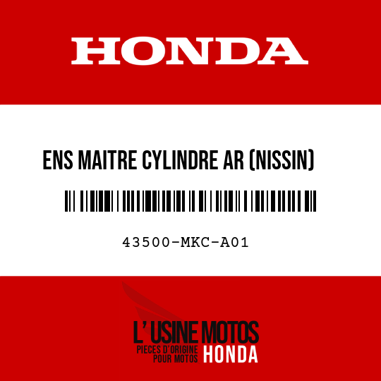 image de 43500-MKC-A01 ENS MAITRE CYLINDRE AR (NISSIN)