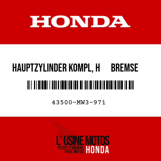 image de 43500-MW3-971 HAUPTZYLINDER KOMPL, H      BREMSE (NISSIN)