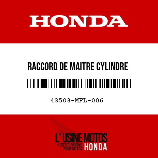 image de 43503-MFL-006 RACCORD DE MAITRE CYLINDRE