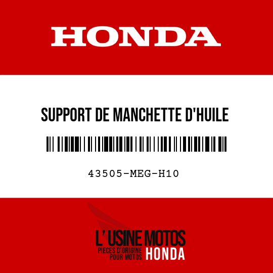 image de 43505-MEG-H10 SUPPORT DE MANCHETTE D'HUILE