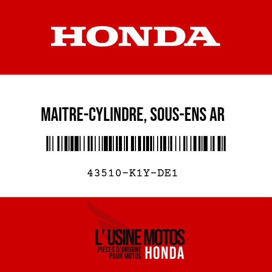 image de 43510-K1Y-DE1 MAITRE-CYLINDRE, SOUS-ENS AR