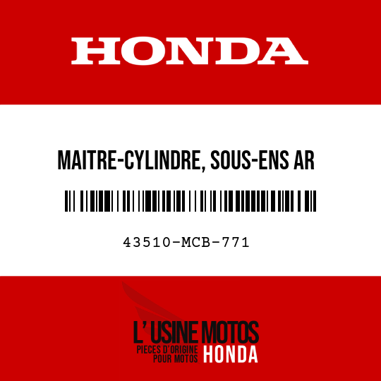 image de 43510-MCB-771 MAITRE-CYLINDRE, SOUS-ENS AR