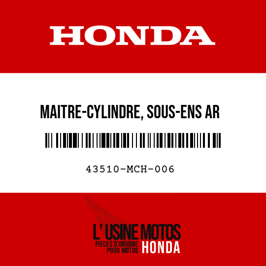 image de 43510-MCH-006 MAITRE-CYLINDRE, SOUS-ENS AR