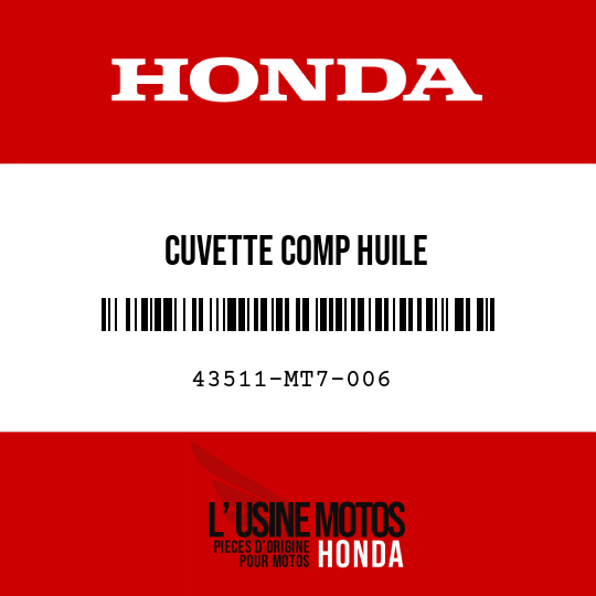 image de 43511-MT7-006 CUVETTE COMP HUILE
