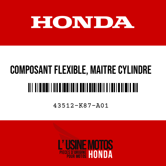 image de 43512-K87-A01 COMPOSANT FLEXIBLE, MAITRE CYLINDRE AR.