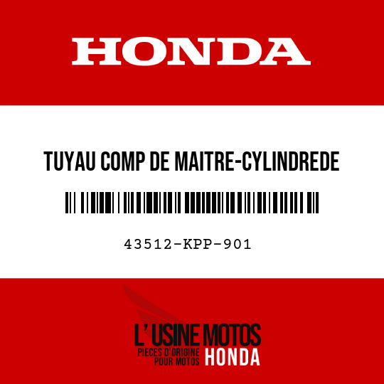 image de 43512-KPP-901 TUYAU COMP DE MAITRE-CYLINDREDE FREIN AR